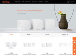 How tendacn.com looks like on a tablet such as an iPad.