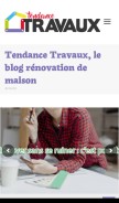 How tendance-travaux.fr looks like on a mobile device such as an iPhone.