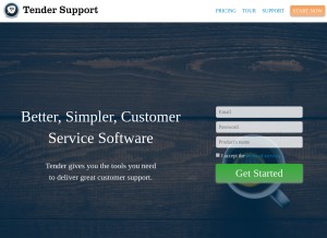 How tenderapp.com looks like on a tablet such as an iPad.