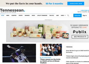 How tennessean.com looks like on a tablet such as an iPad.