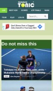 How tennistonic.com looks like on a mobile device such as an iPhone.