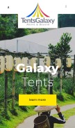 How tentsgalaxy.com looks like on a mobile device such as an iPhone.