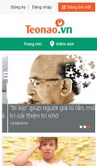 How teonao.vn looks like on a mobile device such as an iPhone.