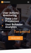 How teramind.co looks like on a mobile device such as an iPhone.