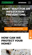 How terminix.com looks like on a mobile device such as an iPhone.