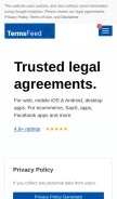 How termsfeed.com looks like on a mobile device such as an iPhone.