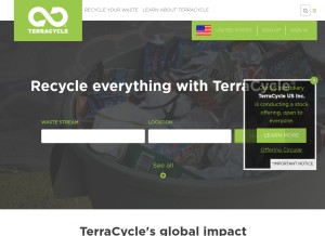 How terracycle.com looks like on a tablet such as an iPad.
