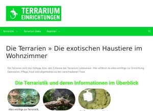 How terrarium-einrichtungen.de looks like on a tablet such as an iPad.