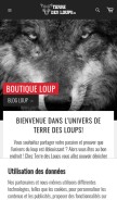 How terre-des-loups.fr looks like on a mobile device such as an iPhone.