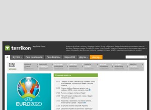 How terrikon.com looks like on a tablet such as an iPad.