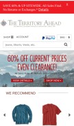 How territoryahead.com looks like on a mobile device such as an iPhone.