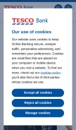 How tescobank.com looks like on a mobile device such as an iPhone.
