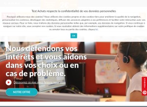 How test-achats.be looks like on a tablet such as an iPad.