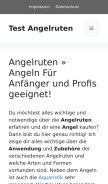 How test-angelruten.de looks like on a mobile device such as an iPhone.