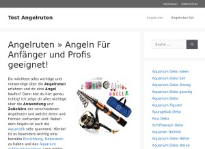 How test-angelruten.de looks like on a tablet such as an iPad.