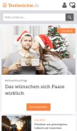 How testberichte.de looks like on a mobile device such as an iPhone.