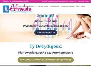 How tester-owulacyjny-afrodyta.pl looks like on a tablet such as an iPad.