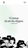 How testerna.se looks like on a mobile device such as an iPhone.