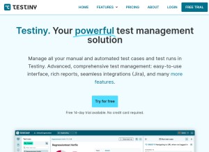 How testiny.io looks like on a tablet such as an iPad.