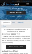 How testmy.net looks like on a mobile device such as an iPhone.
