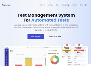 How testomat.io looks like on a tablet such as an iPad.