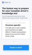 How tests.ca looks like on a mobile device such as an iPhone.