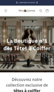 How tete-coiffer.com looks like on a mobile device such as an iPhone.