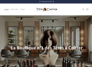 How tete-coiffer.com looks like on a tablet such as an iPad.