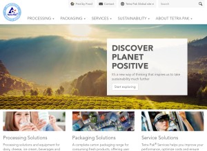 How tetrapak.com looks like on a tablet such as an iPad.