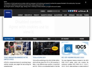 How texa.com looks like on a tablet such as an iPad.