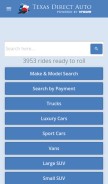 How texasdirectauto.com looks like on a mobile device such as an iPhone.