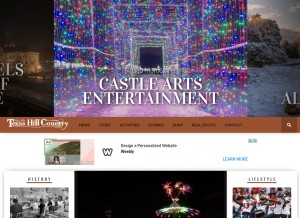 How texashillcountry.com looks like on a tablet such as an iPad.