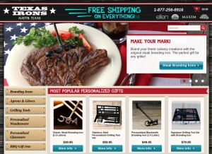 How texasirons.com looks like on a tablet such as an iPad.