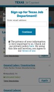 How texasjobdepartment.com looks like on a mobile device such as an iPhone.