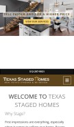 How texasstagedhomes.com looks like on a mobile device such as an iPhone.