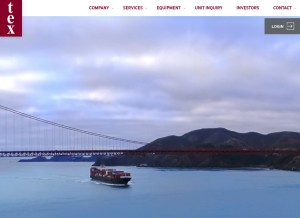 How textainer.com looks like on a tablet such as an iPad.