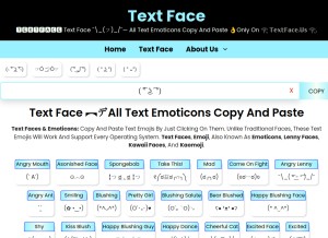 How textface.us looks like on a tablet such as an iPad.