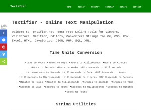 How textifier.net looks like on a tablet such as an iPad.