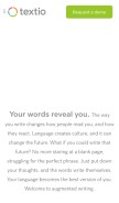 How textio.com looks like on a mobile device such as an iPhone.