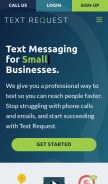 How textrequest.com looks like on a mobile device such as an iPhone.
