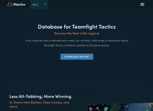 How tftactics.gg looks like on a tablet such as an iPad.