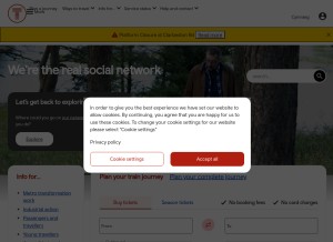 How tfwrail.wales looks like on a tablet such as an iPad.
