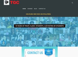 How tgcindia.com looks like on a tablet such as an iPad.