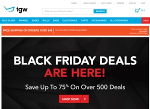 How tgw.com looks like on a tablet such as an iPad.