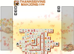 How thanksgivingmahjong.com looks like on a tablet such as an iPad.