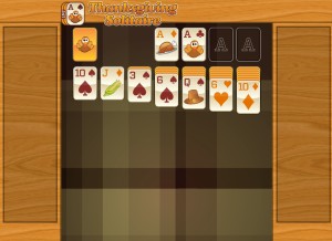How thanksgivingsolitaire.com looks like on a tablet such as an iPad.