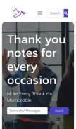 How thankyounotes.net looks like on a mobile device such as an iPhone.