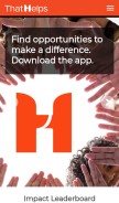 How thathelps.com looks like on a mobile device such as an iPhone.