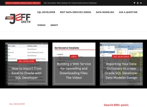 How thatjeffsmith.com looks like on a tablet such as an iPad.