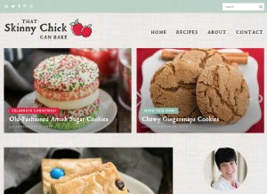 How thatskinnychickcanbake.com looks like on a tablet such as an iPad.